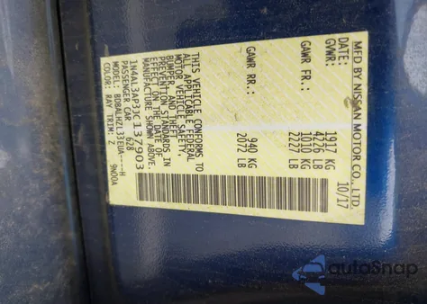 2018 Nissan Altima 2.5 Sr z USA, uszkodzony, nr VIN 1N4AL3AP3JC137903